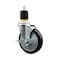 Service Caster 5'' Black Poly Swivel 1-7/8'' Expanding Stem Caster with Brake SCC-EX20S514-PPUB-BLK-TLB-178 - alternate 1